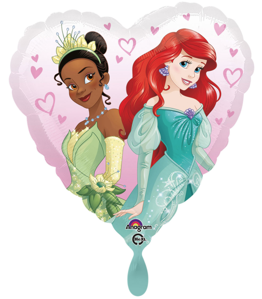Folienballon - Disney Prinzessinnen, herzförmig - ø 43cm